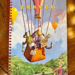 Travel Notebook with Red Spiral Binding